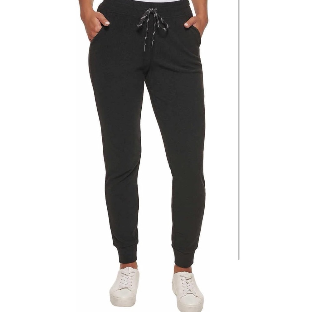 Black Ribbed Joggers - Picture 6 of 7